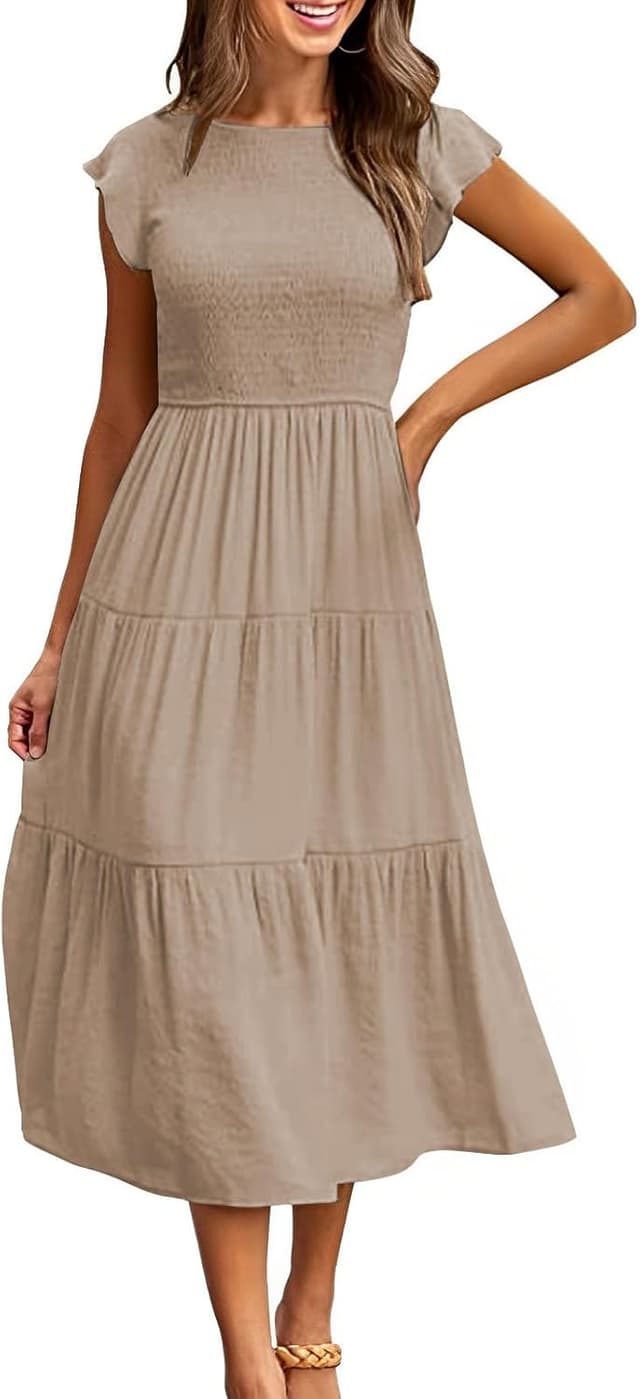 Detalle 2 de CMTOP Sommerkleid Damen Lang mit 95% Polyester