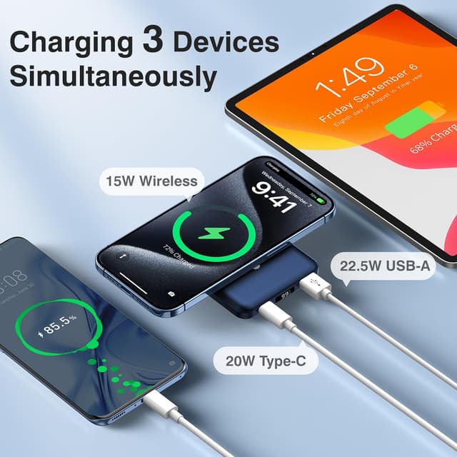 Detalle de AOGUERBE PowerBank Magsafe 10.000 mAh