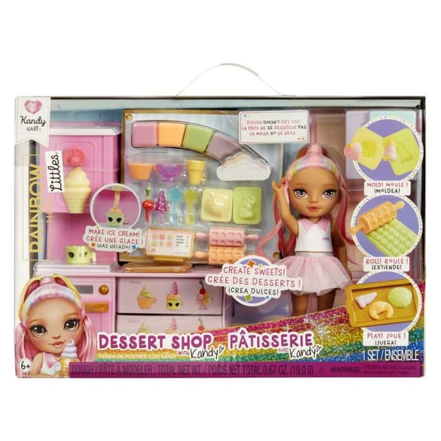 Detalle 2 de Muñeca Rainbow High Kandy Little Dessert Shop Playset multicolor (14 cm)