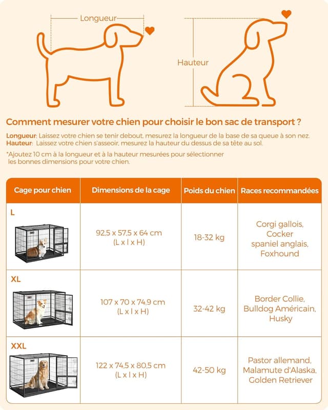 Thumbnail 4 de Feandrea PPD003B01 122 cm Cage chien