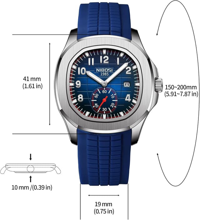 Detalle de NIBOSI Orologi da uomo analogici al quarzo impermeabili con datario