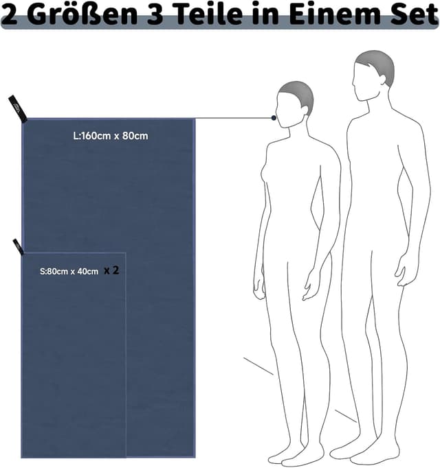 Thumbnail 1 de Pameil Mikrofaser Handtuch 160x80 cm 🏖