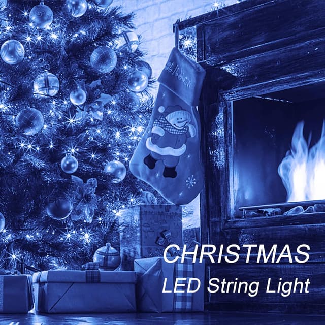 Detalle de Jsdoin Lucine LED decorative a batteria, 5 m e 50 mini LED (bianco freddo) – 4 pezzi