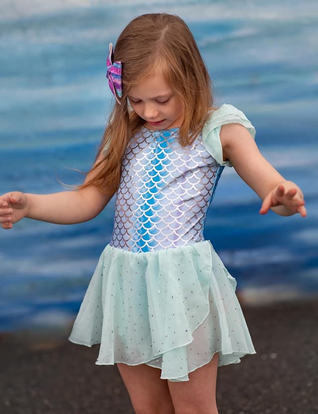 Thumbnail 6 de Arshiner Girls Ruffle Sleeve Ballet Dance Dress Leotard with Tutu Skirt