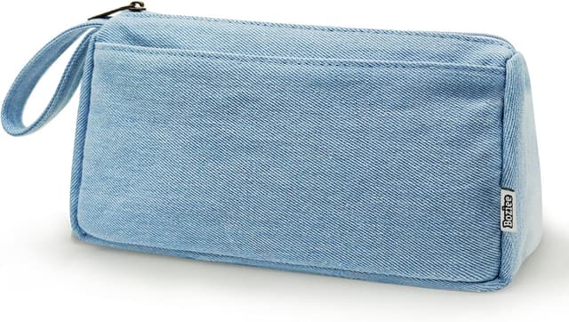 Thumbnail 6 de Boziee Cord-Stoff Federmäppchen mit Doppel-Reißverschluss (Beige) – für Schule & Büro