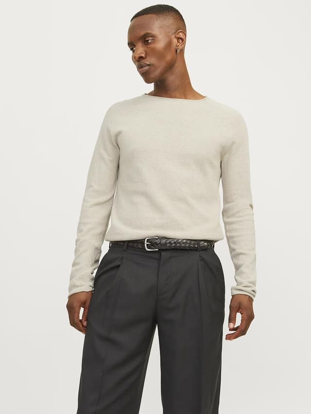Detalle 2 de Felpa uomo Jack & Jones Jjehill Knit Crew Neck Noos (confezione da 1)
