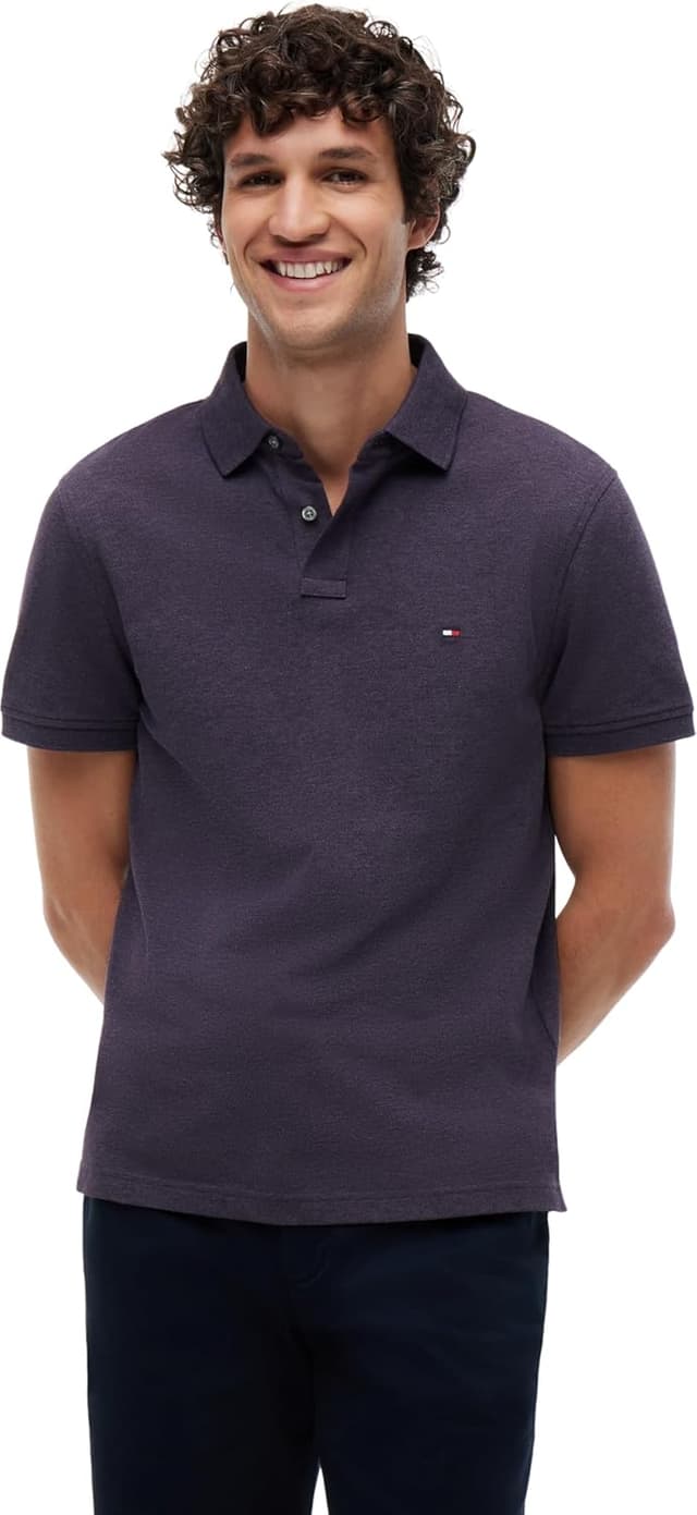 Detalle de Tommy Hilfiger Herren Poloshirt Kurzarm 1985 Regular Fit