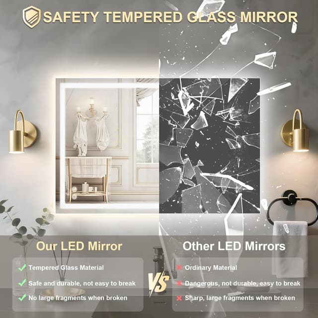 Detalle 1 de PINNIP Specchio bagno LED 70 x 100 cm