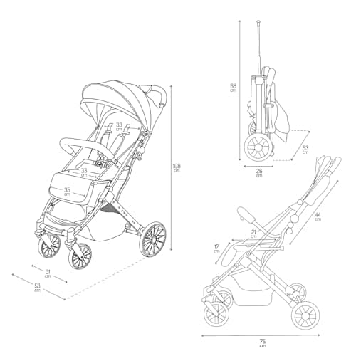 Thumbnail 6 de MOMI ESTELLE cochecito 15 kg, plegable 🚼