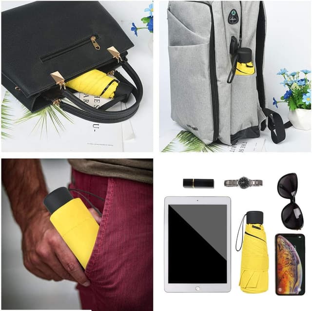 Detalle 2 de Vicloon mini ombrello portatile pieghevole antivento con protezione UV