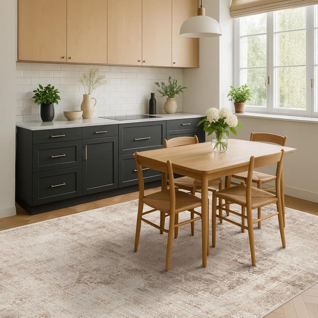 Thumbnail 5 de Hazo Haus 10x14 Neutral Farmhouse Area Rug