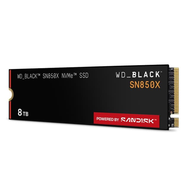 Detalle 2 de WD Black SN850X SSD NVMe 8 TB 7.200 MB/s 🚀