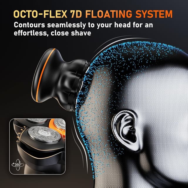 Detalle de Maxgroom 7D electric head shaver for men 🪒