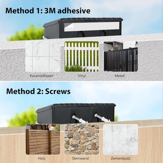 Thumbnail 6 de Echosari solar fence lights RGB, 8 pack