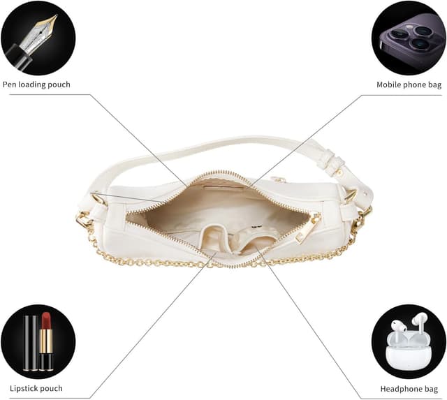 Detalle de VICTORIA HYDE borsa a tracolla da donna in vera pelle, stile vintage