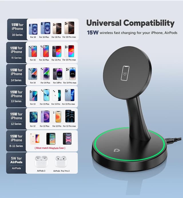 Thumbnail 6 de Magnetic Wireless Charger Stand 15W fast wireless charger