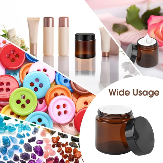 Thumbnail 6 de Amber Glass Jars 100ml 6 Pack