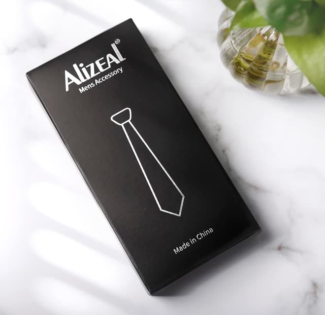 Detalle de Alizeal Mens tie set 8cm floral