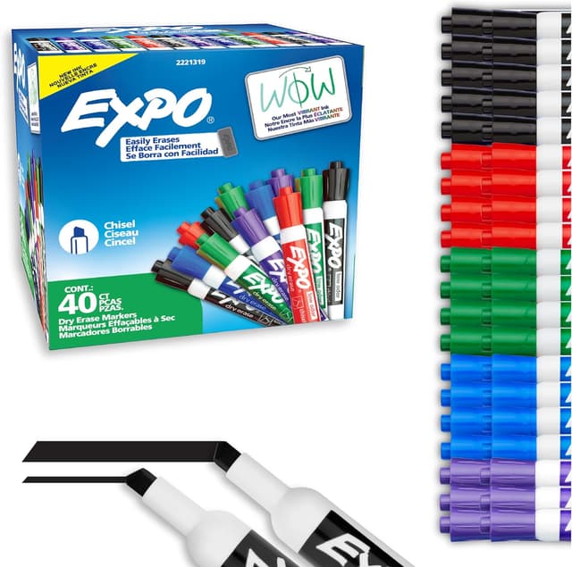 Detalle de EXPO Dry Erase Markers 40 Count 🎨