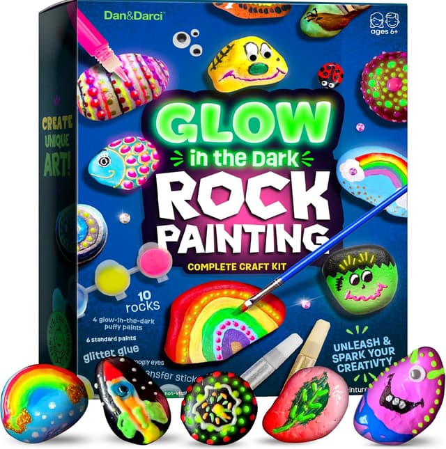 Detalle de Dan&Darci Kids Rock Painting Kit 6-12 ๐จ