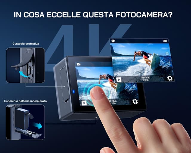 Detalle 2 de WOLFANG GA300 Action Cam 4K 60FPS