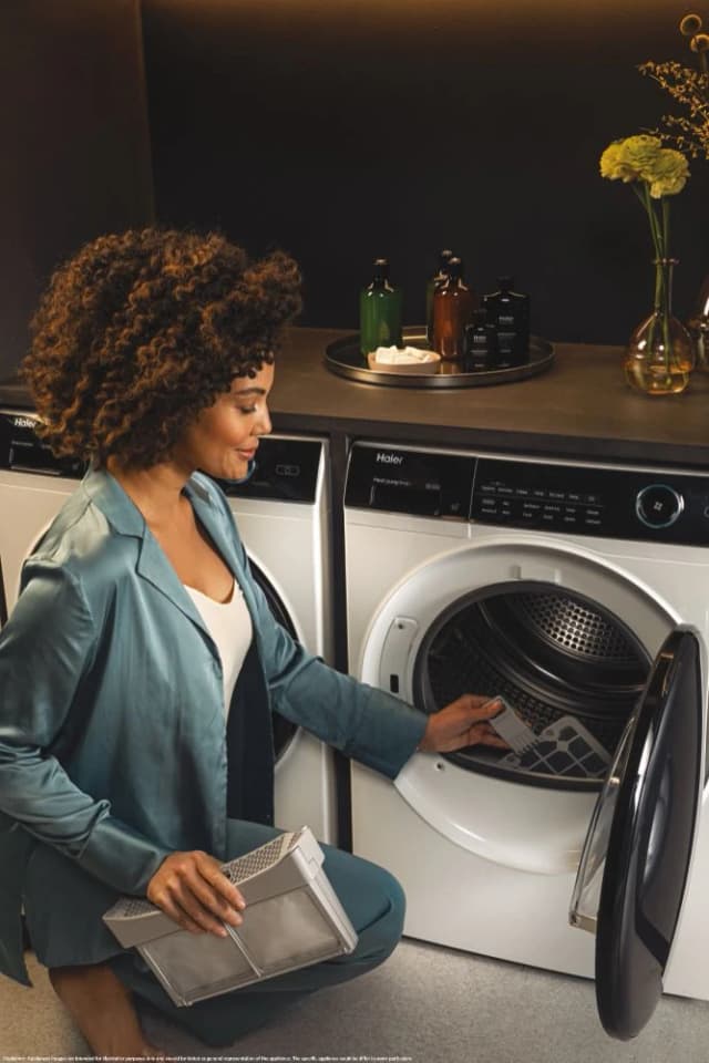 Detalle de Haier HD80-A3959 Wärmepumpentrockner mit i-Refresh und hOn App