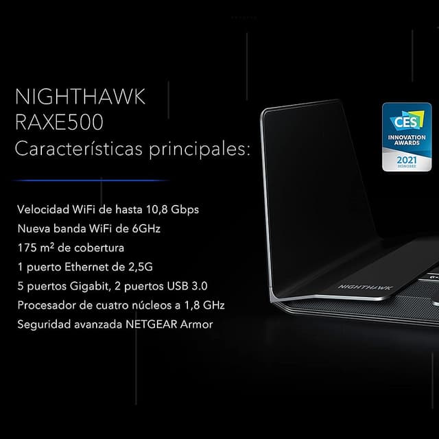 Thumbnail 5 de NETGEAR Nighthawk RAXE500 Router WiFi 6E AXE11000 de 500 m2