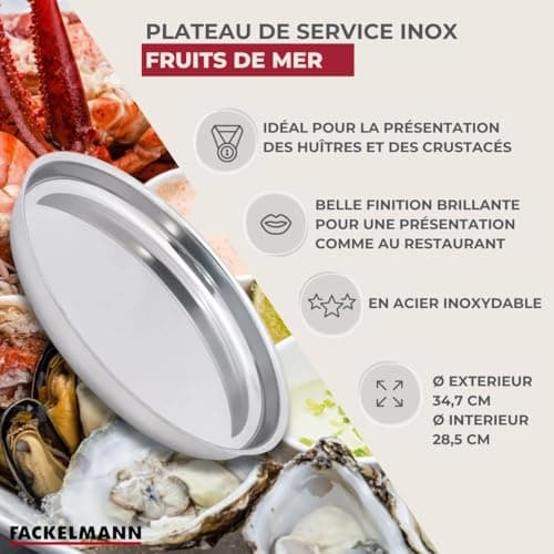 Thumbnail 2 de Fackelmann 29589 plateau pour fruits de mer, 34,7 cm