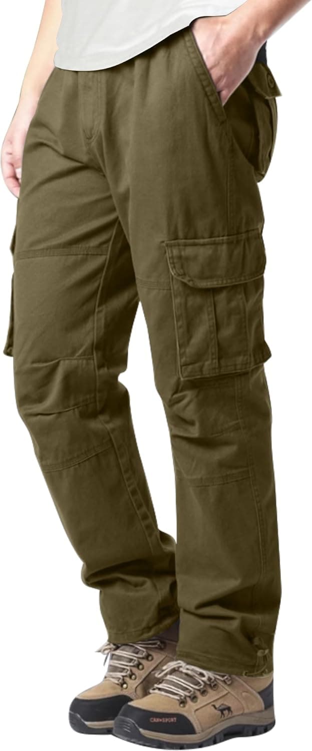 Thumbnail 6 de YAOHUOLE Men’s Cargo Trousers: 6-pocket military-style cotton combat joggers