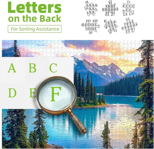 Detalle de Blueforest Moraine Lake 1000-Piece Jigsaw Puzzle (Banff National Park) for Adults, 27.5x19.7 in