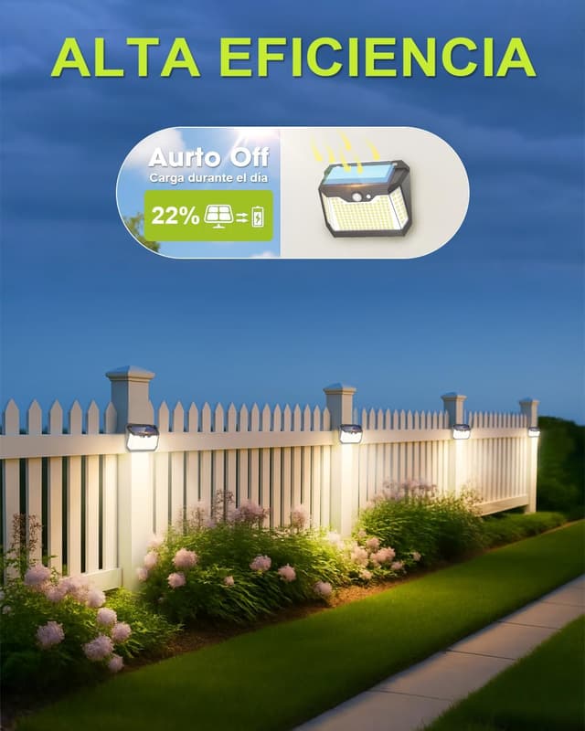 Thumbnail 6 de Pack 4 Luces Solares LED Exterior ☀️ Sensor 3 Modos IP67