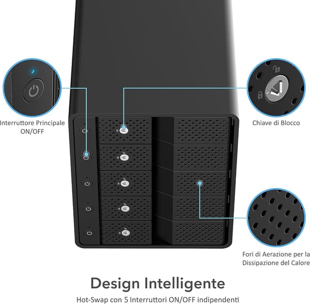 Detalle 2 de SABRENT DS-SC5B-EU docking USB 3.2