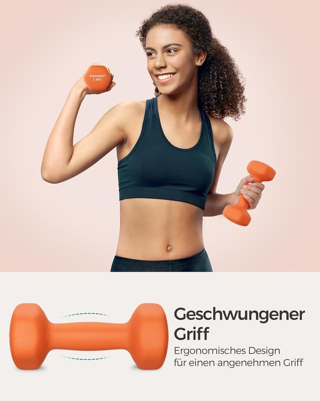 Thumbnail 2 de SONGMICS Hexagon Hanteln 2er Set Neopren