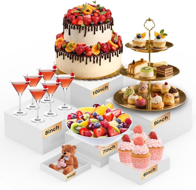 Detalle de CHONOVO acrylic risers 6-piece 🍰