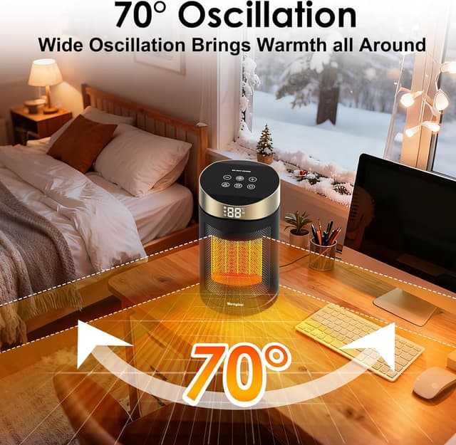 Thumbnail 5 de Electric Heater 1500W Portable PTC Ceramic Heater 📢