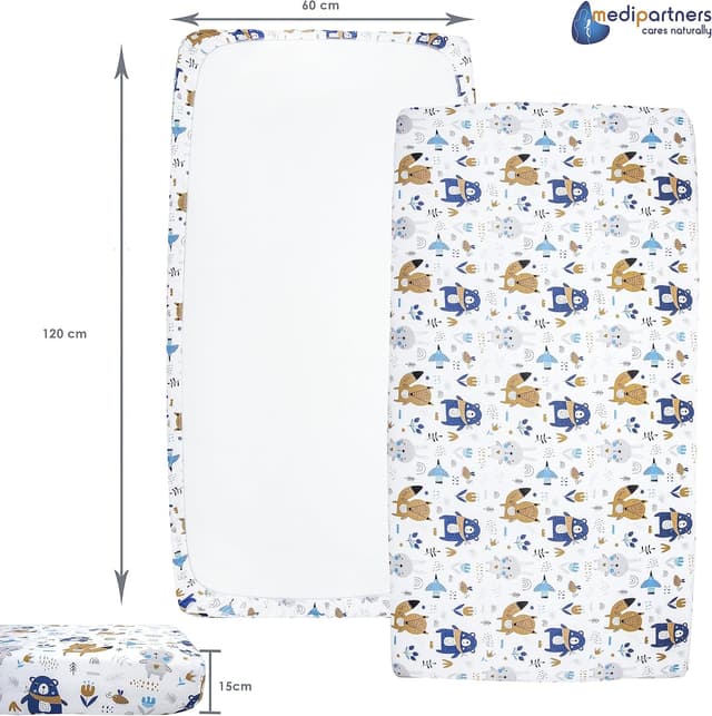 Thumbnail 3 de Medi Partners Lenzuola Lettino 60x120 in cotone 100%