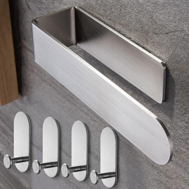 Detalle de Taozun towel rail with 4 hooks, SUS 304