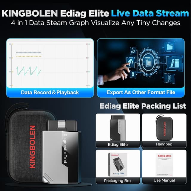 Thumbnail 5 de KINGBOLEN EDIAG Elite OBD2 scanner with 15 resets