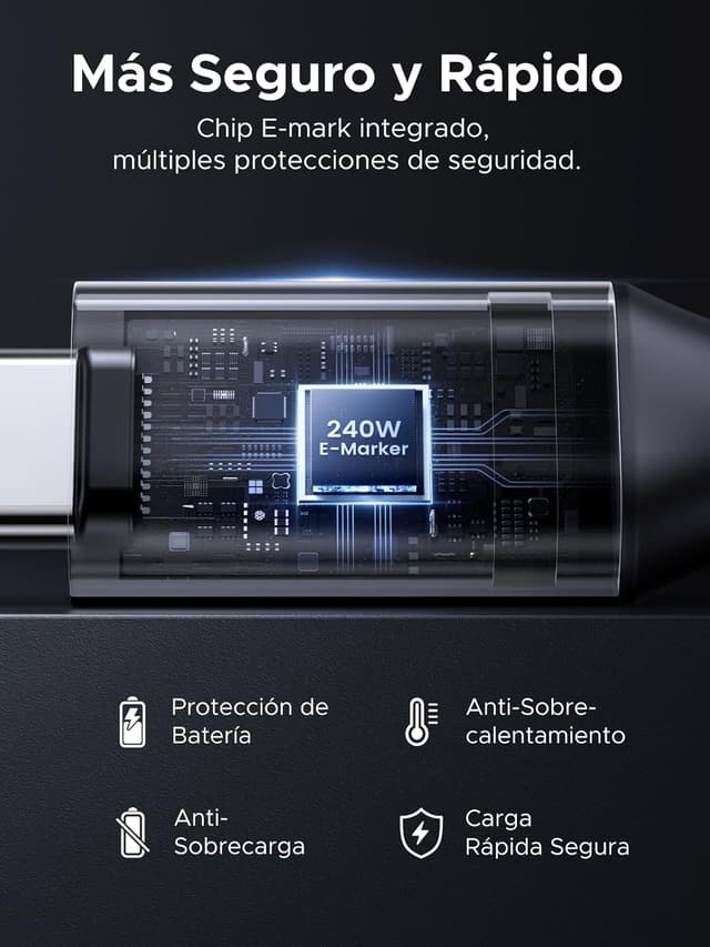 Thumbnail 5 de UGREEN Cable USB C 240W 2M para carga rápida