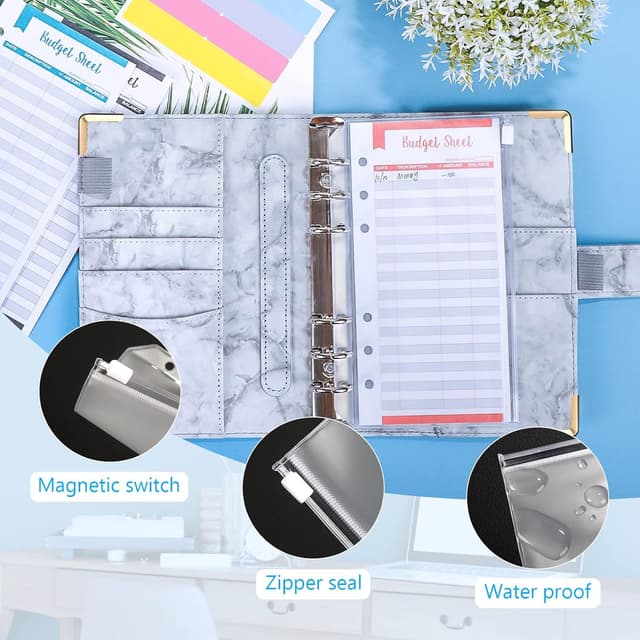 Detalle 2 de Raccoglitore ad anelli A6 30 pezzi con buste ed etichette 🗂