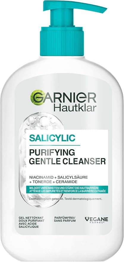 Detalle de Garnier Limpiador Facial Transparente con Ácido Hialurónico 💧 250 ml