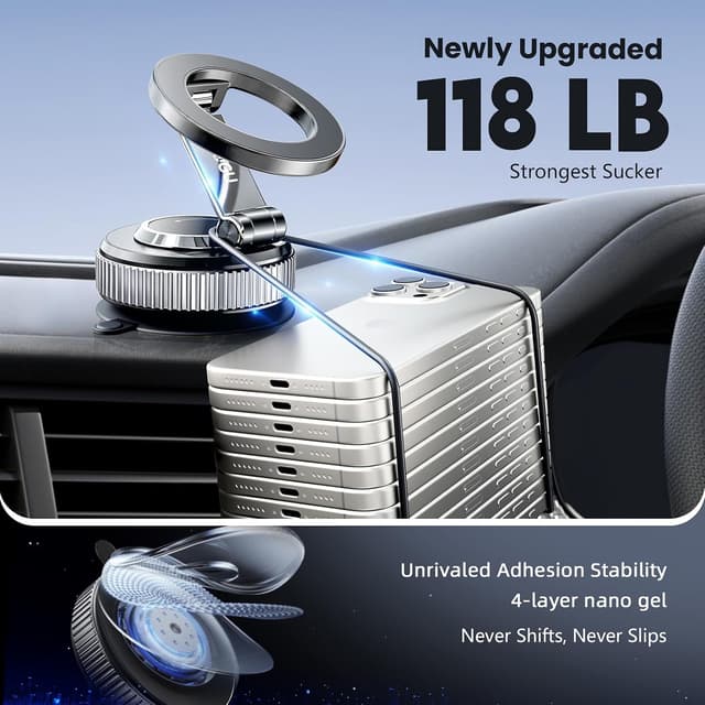 Thumbnail 2 de MOGU Car Phone Holder Magnetic 360° for iPhone