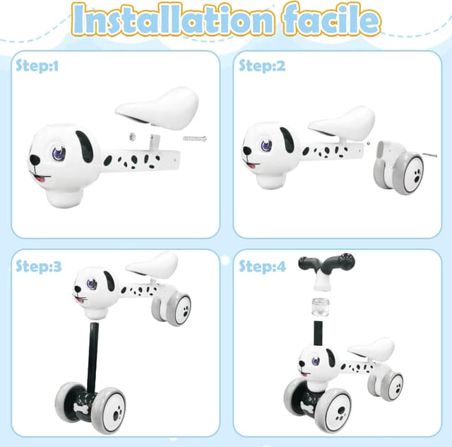 Detalle de XIAPIA Baby Balance Bike (No Pedals) – Spot Dog toddler trike for 10–36 months