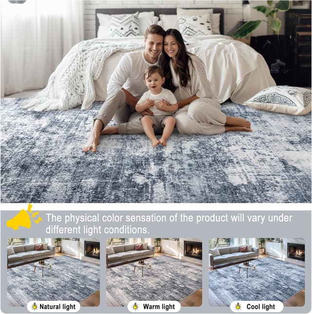 Thumbnail 6 de 6x9 Washable Abstract Area Rug, Non-Slip