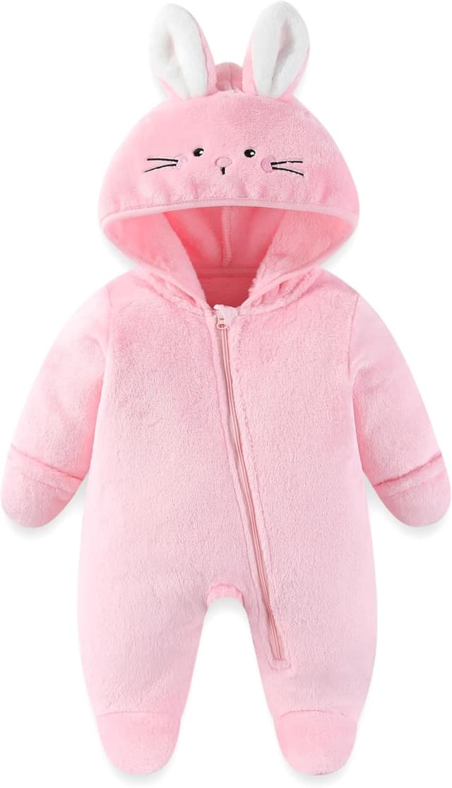 Imagen de JiAmy tutina in pile con cappuccio e cerniera per neonati en OfertitasTOP