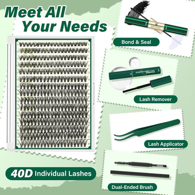 Detalle 2 de KEYYOU Lash Extension Kit 300pcs DIY