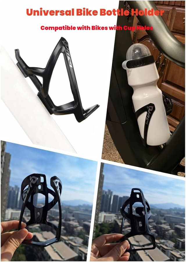 Detalle de LBMONKEY Bike Bottle Cage Set (Black) with Bottle Screws