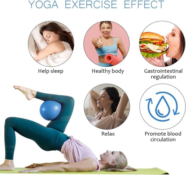 Detalle 2 de flintronic Pilates Ballon de Gymnastique 25 cm : ballon de yoga anti-dérapant et anti-éclatement