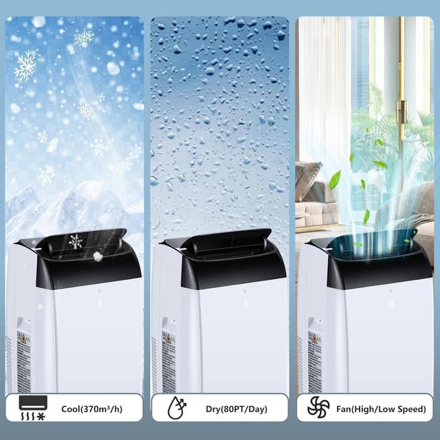 Detalle de Leises 4-in-1 Mobiles Klimagerät 12000 BTU