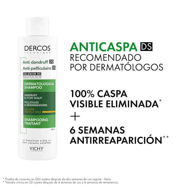 Detalle 2 de Vichy Dercos Technique Champú Anticaspa 390 ml